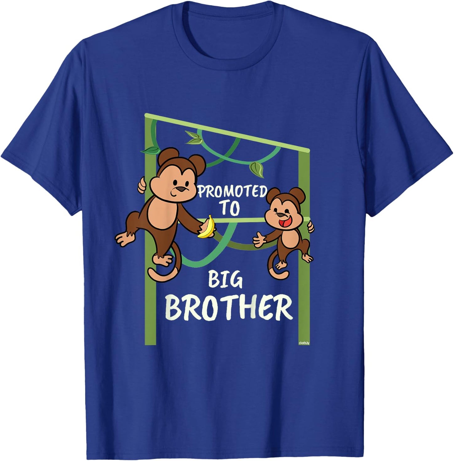Kids Promoted to Big Brother Shirt Monkey Brothers T-Shirt - T-Shirt | Royal