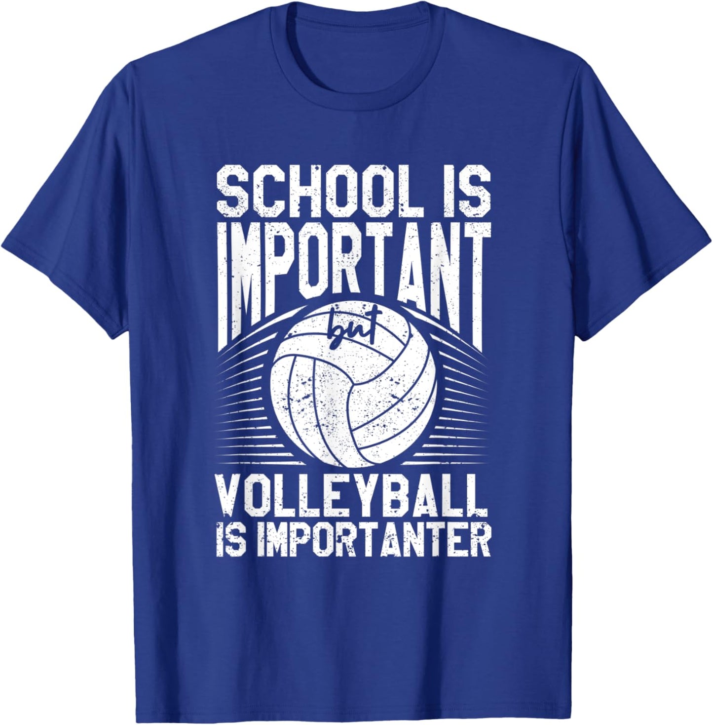 School Is Important But Volleyball Is Importanter T-Shirt - T-Shirt | Royal
