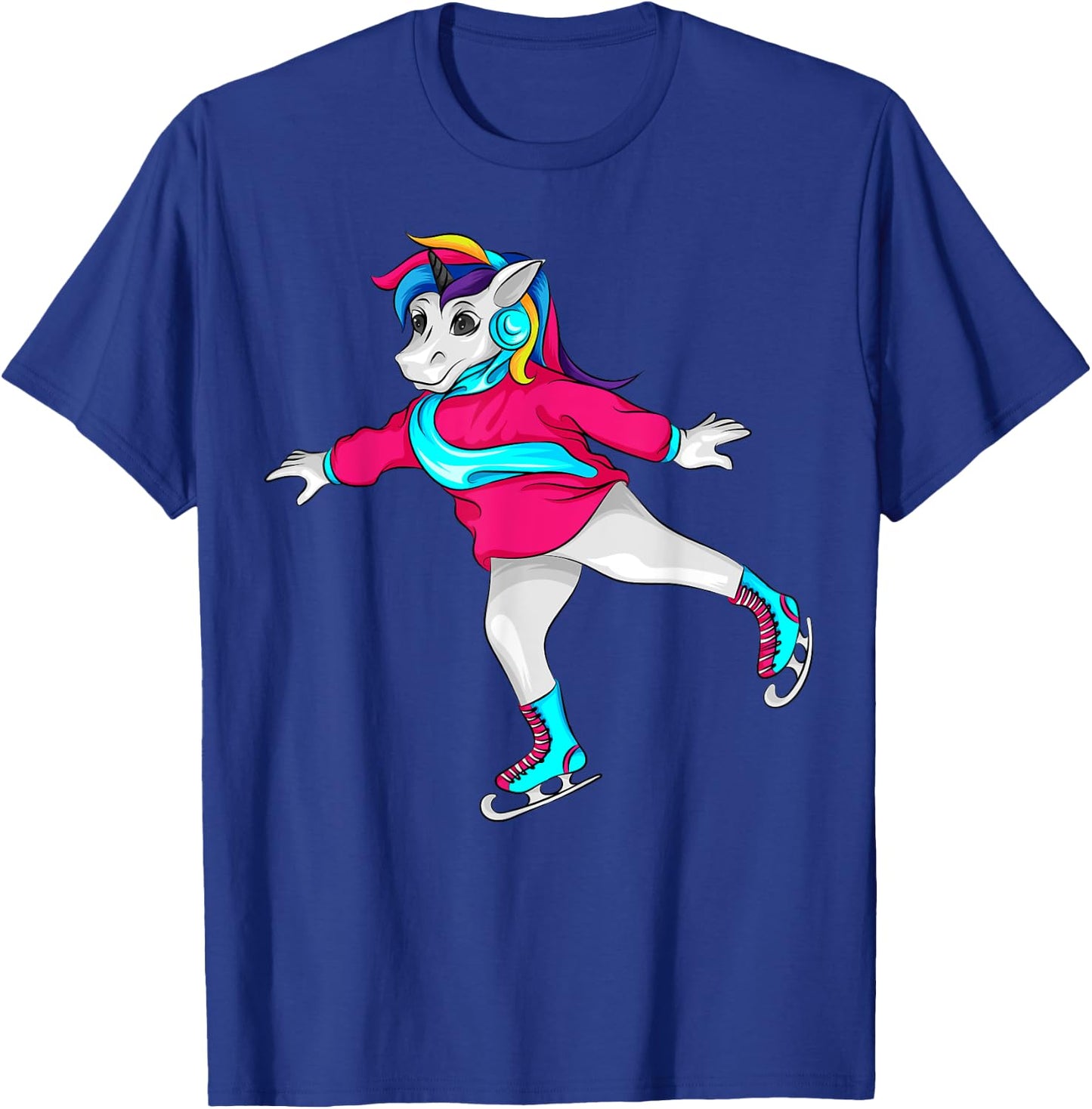Figure Skating Unicorn Cool Pair Ice Skater Girl Funny Gift T-Shirt - T-Shirt | Royal