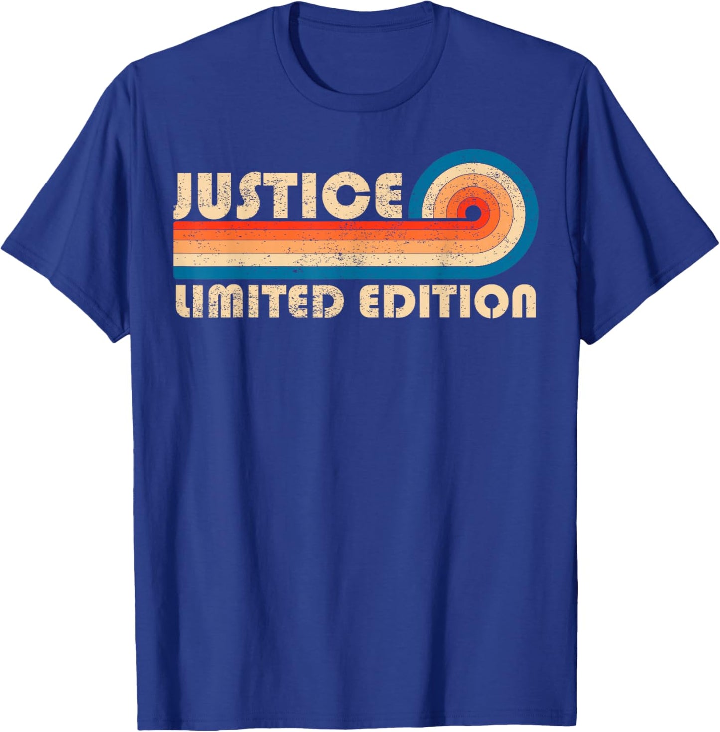 JUSTICE Retro 70s 80s Sunset Stripe T-Shirt - T-Shirt | Royal
