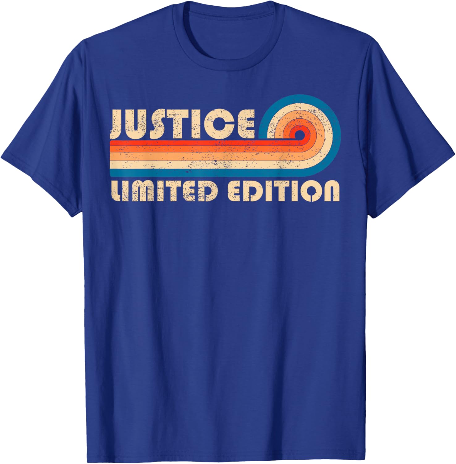 JUSTICE Retro 70s 80s Sunset Stripe T-Shirt - T-Shirt | Royal