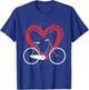 Heart Love Bicycle T-Shirt - T-Shirt | Royal