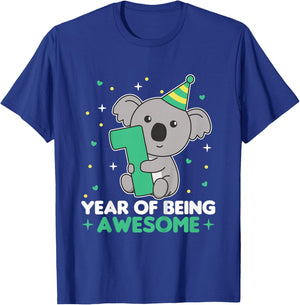 Koala 1st Birthday For Kids One Year Old Koala T-Shirt - T-Shirt | Royal