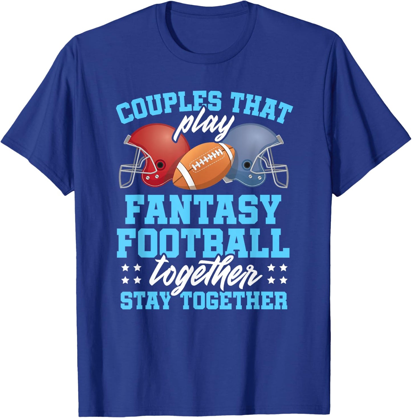Fantasy Football Couples Matching Championship 2019 T-Shirt - T-Shirt | Royal