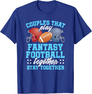 Fantasy Football Couples Matching Championship 2019 T-Shirt - T-Shirt | Royal