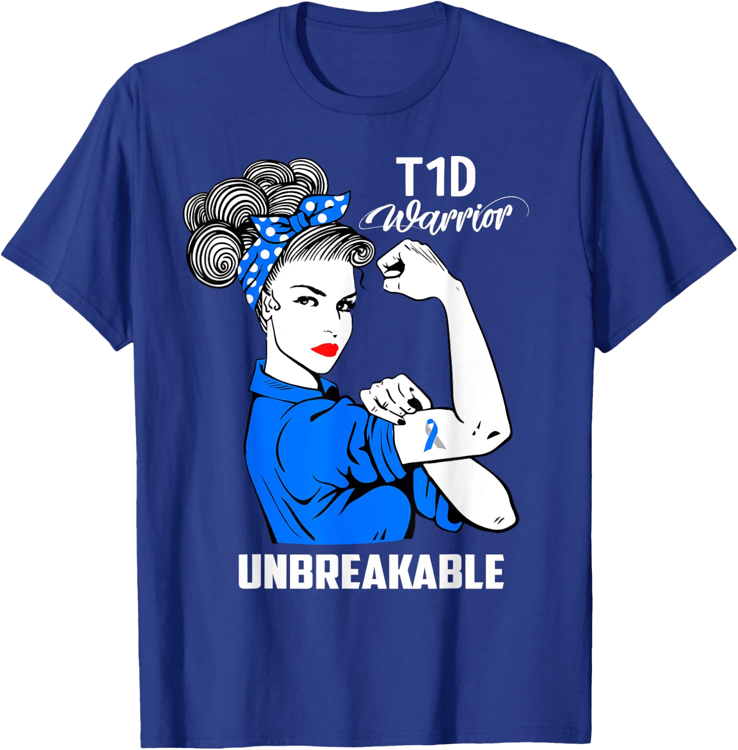 T1D Type 1 diabetes Awareness Type 1 Diabetes Gift T-Shirt - T-Shirt | Royal