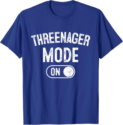 Kids Threenager Mode On 3rd Birthday Gifts Third Bday 3 Years Old