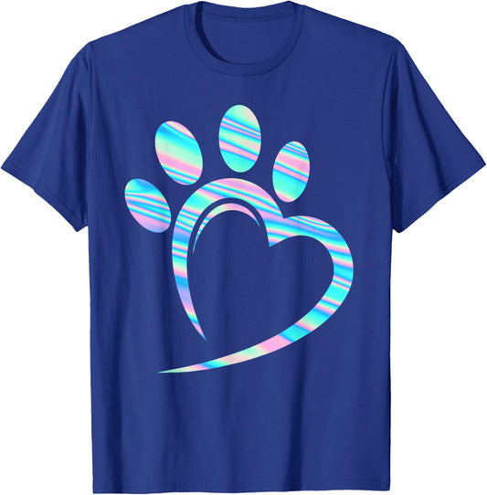 Katzenpfote Herz T-Shirt - T-Shirt | Royal