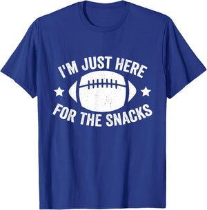 I'm Just Here For The Snacks Funny Football Men T-Shirt - T-Shirt | Royal