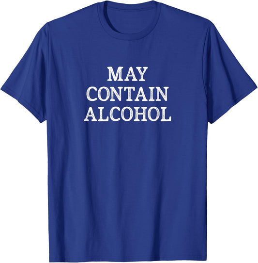 May Contain Alcohol - Vintage Style T-Shirt - T-Shirt | Royal