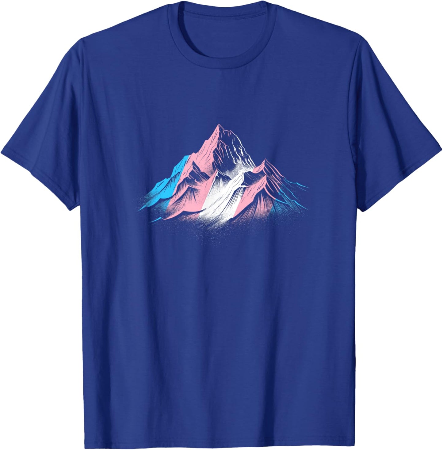 Subtle Transgender Pride Month Mountain Hiking Camping Trans T-Shirt - T-Shirt | Royal