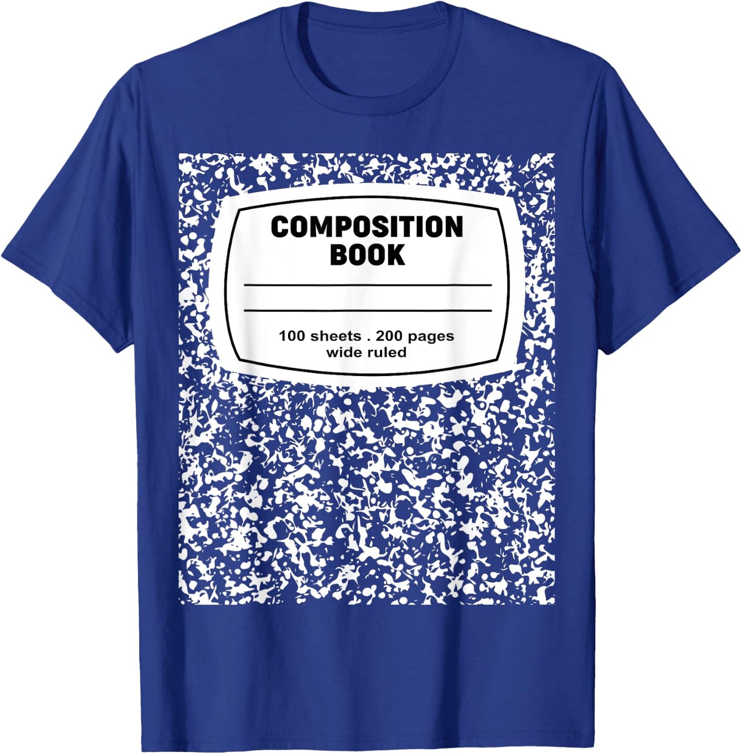 Composition Notebook Halloween Costume Teacher Student T-Shirt - T-Shirt | Royal