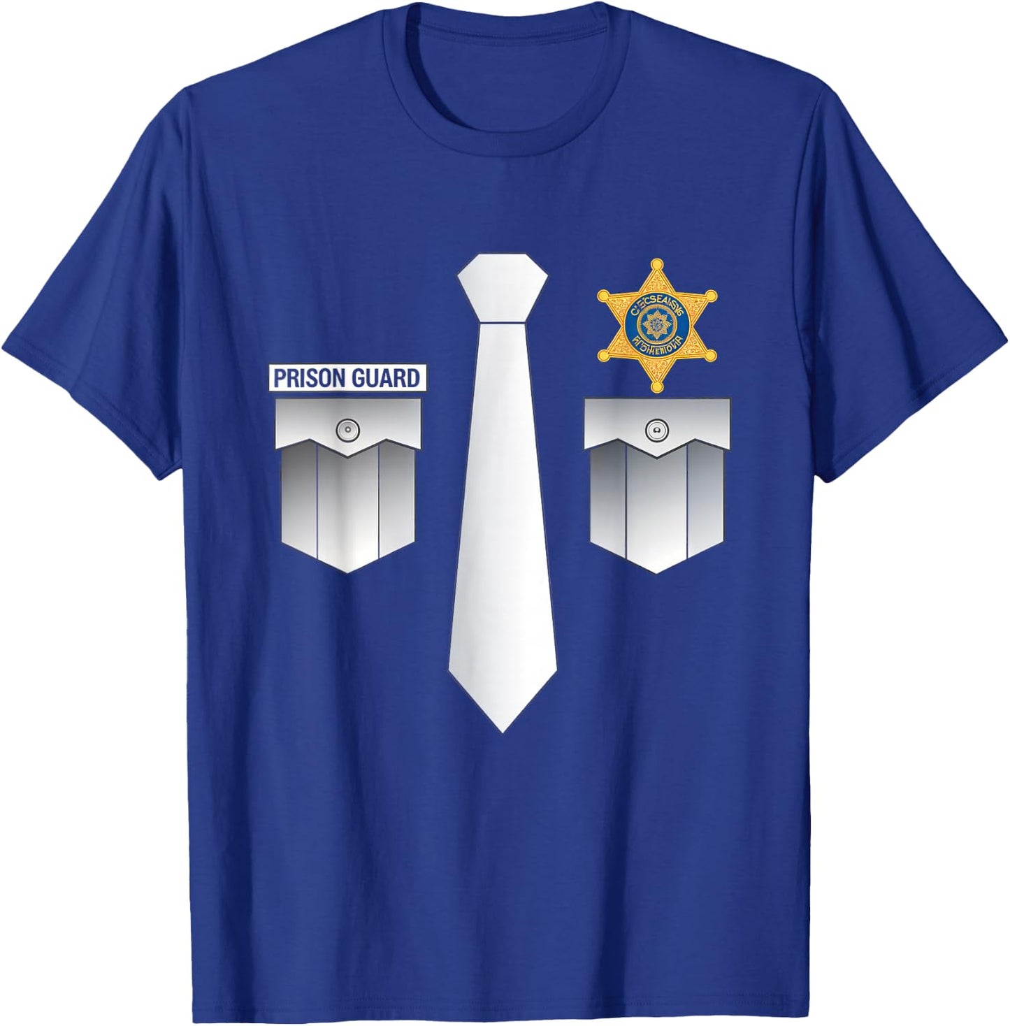 Prison Guard Police Correctional Officer Uniform Guard T-Shirt - T-Shirt | Royal