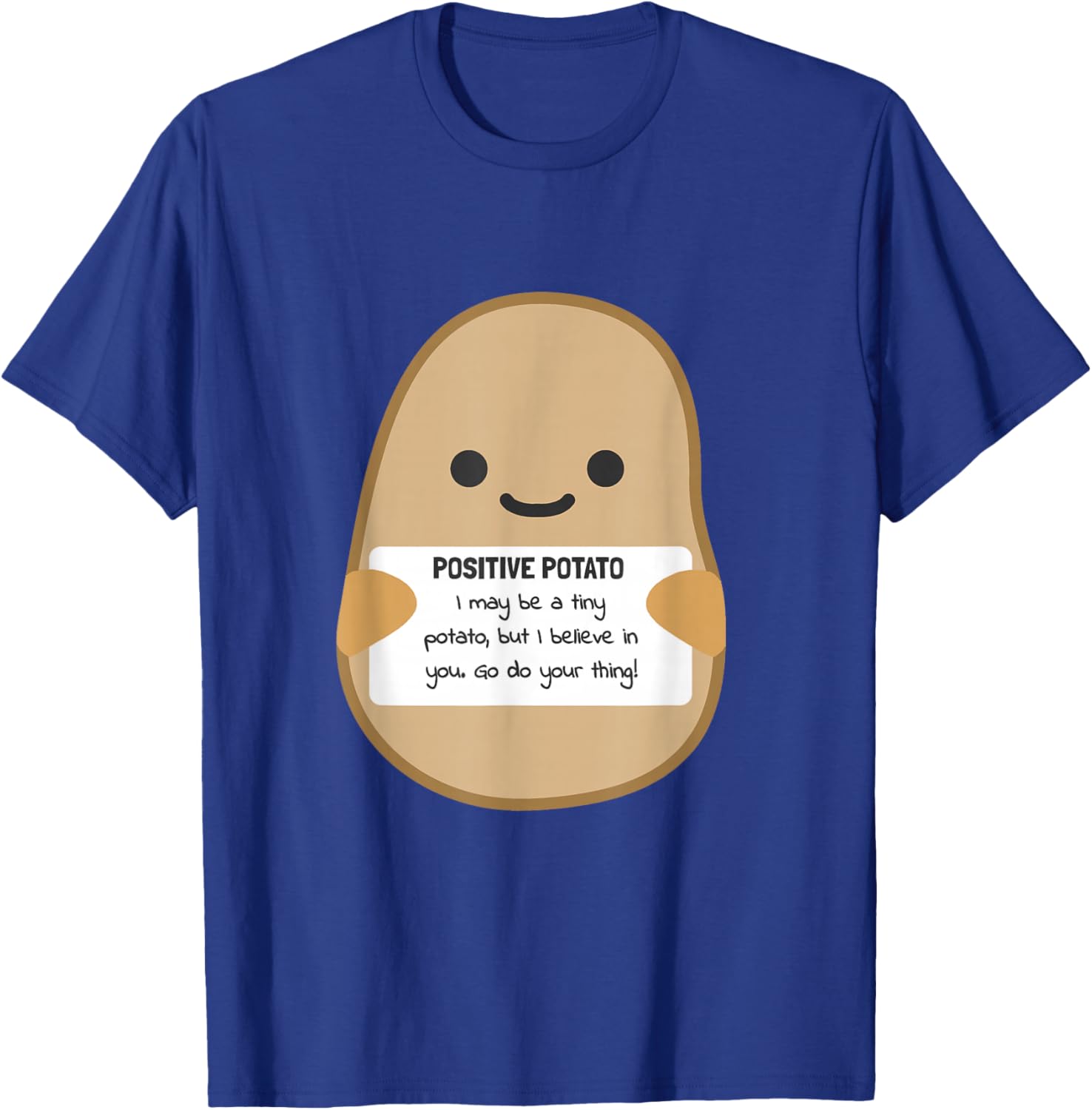 Positive Potato Love Men Women Saying Hug Mini Gift T-Shirt - T-Shirt | Royal
