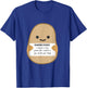Positive Potato Love Men Women Saying Hug Mini Gift T-Shirt - T-Shirt | Royal