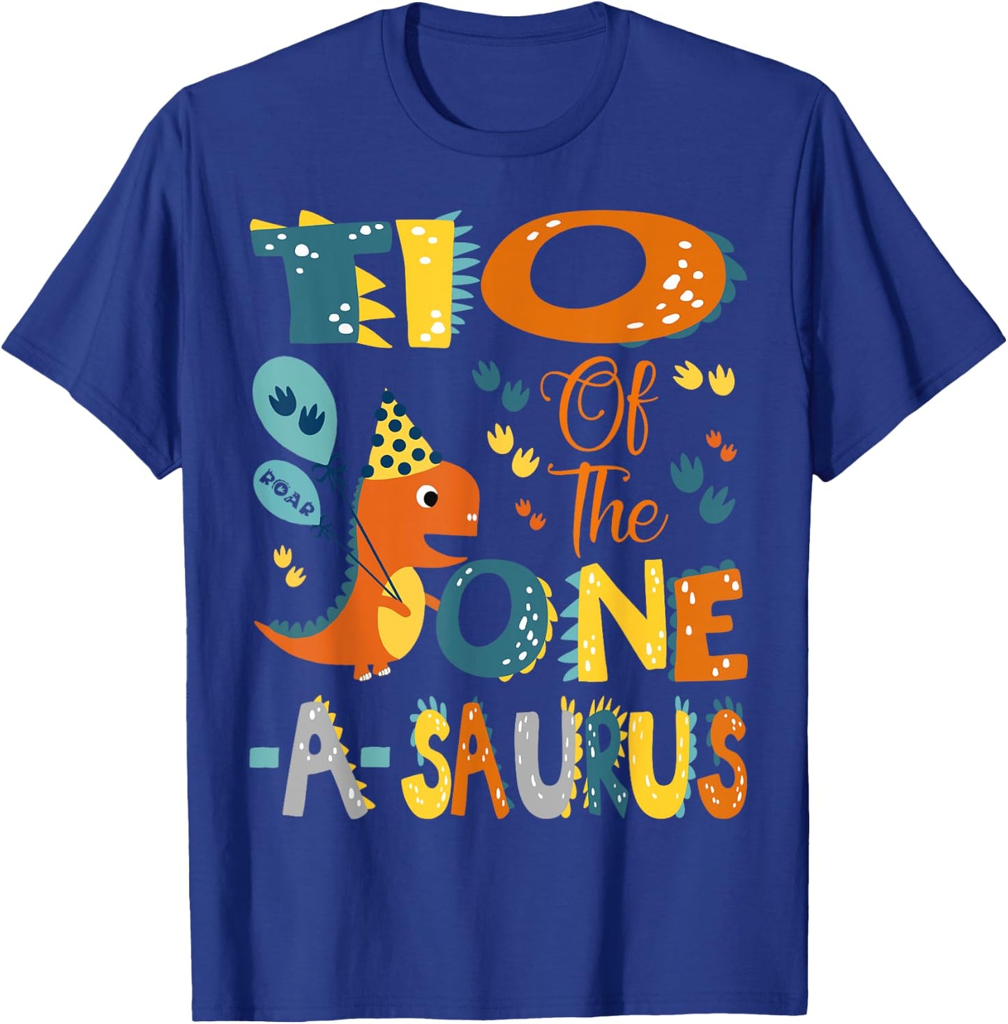 Tio Of The One-A-Saurus 1St Birthday Dinosaur Party T-Shirt - T-Shirt | Royal