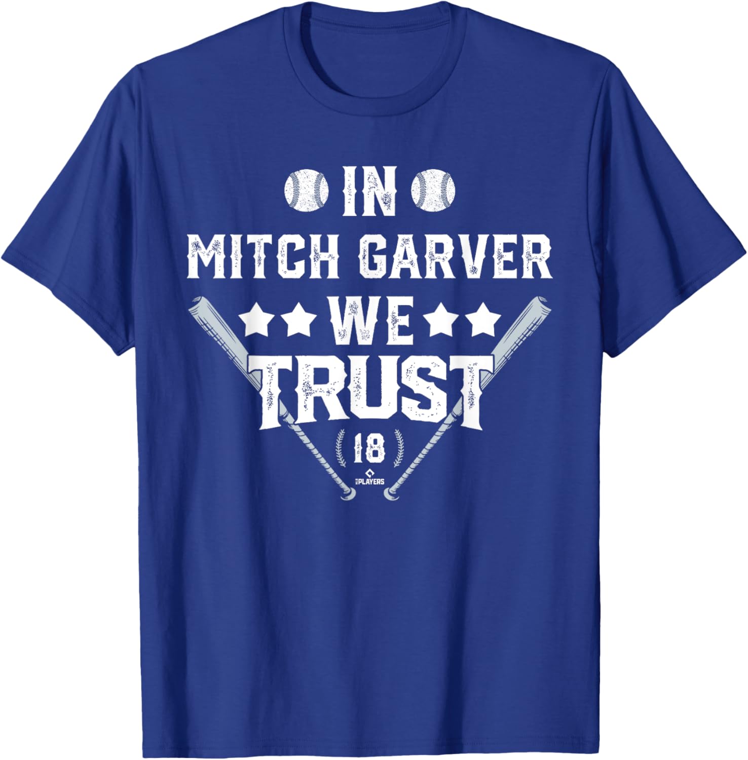 We Trust in Mitch Garver Seattle Baseball MLBPA T-Shirt - T-Shirt | Royal