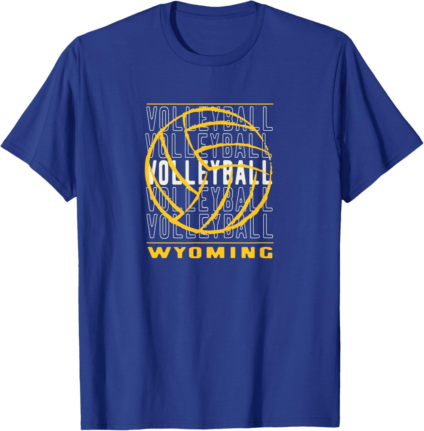 Volleyball Wyoming T-Shirt - T-Shirt | Royal