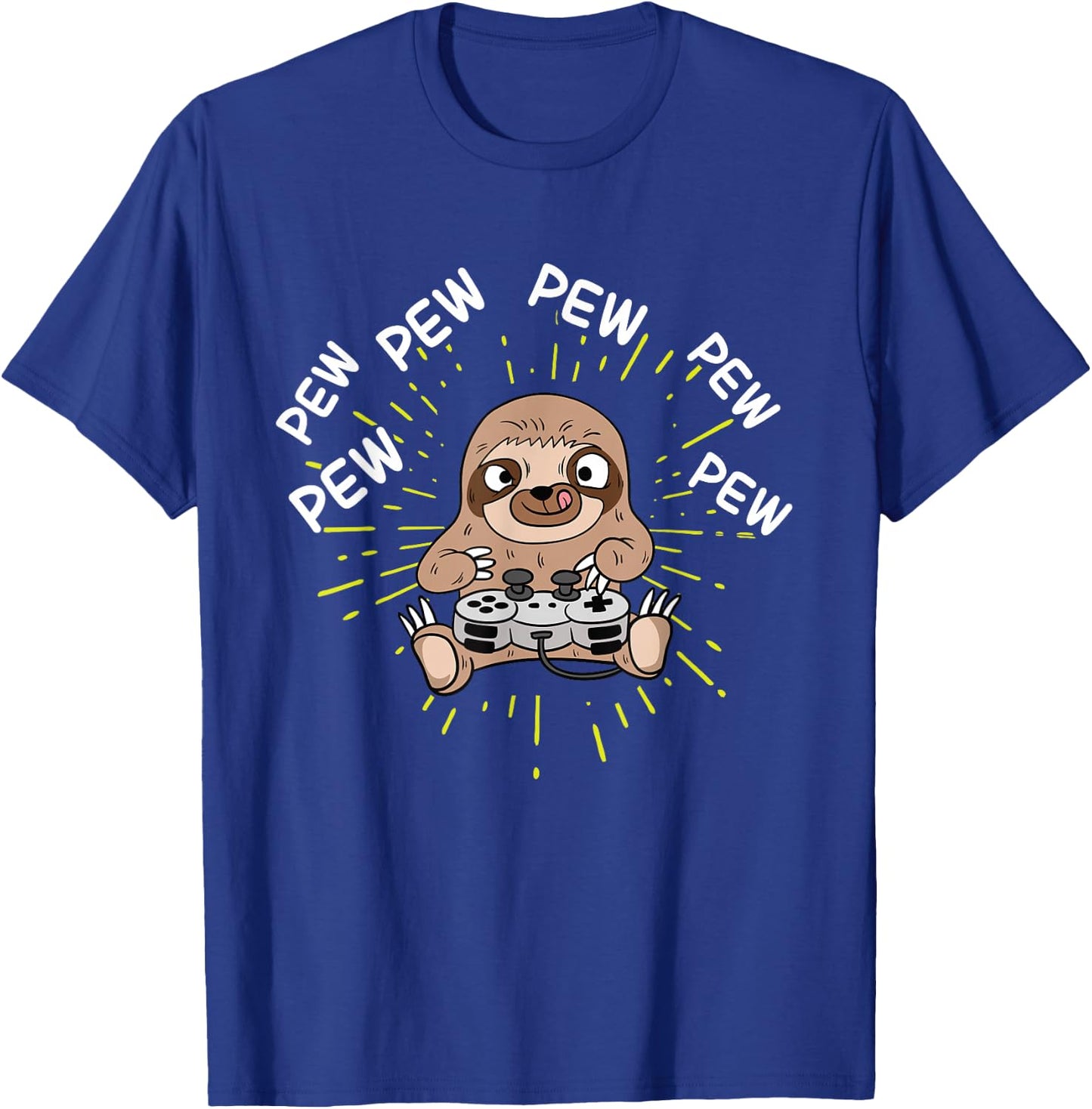 Pew Gamer Sloth Gaming T-Shirt - T-Shirt | Royal