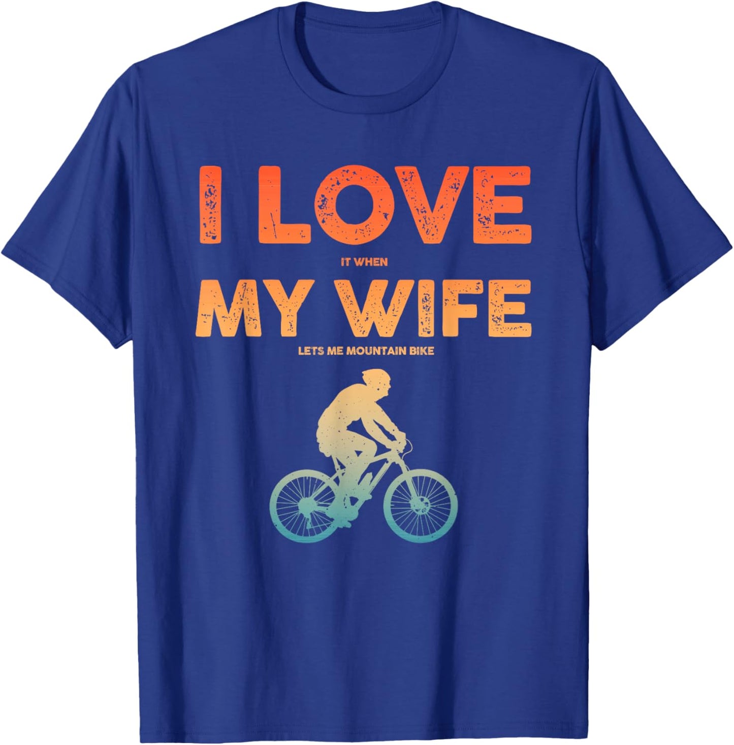 Funny Mountain Bike Art Dad MTB Mountain Biking T-Shirt - T-Shirt | Royal