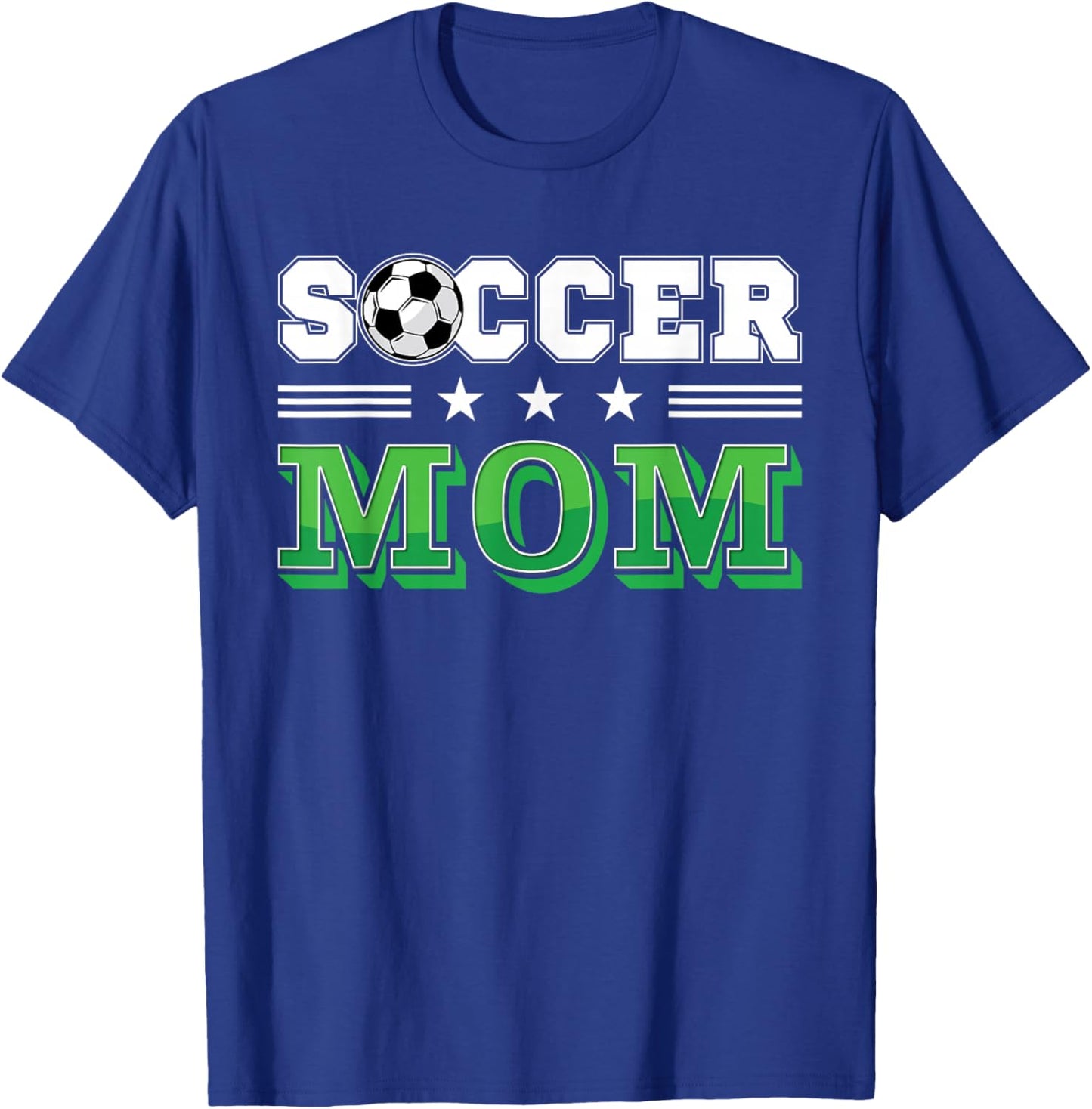 Soccer Mom Mother Family Matching Birthday Team Supporter T-Shirt - T-Shirt | Royal