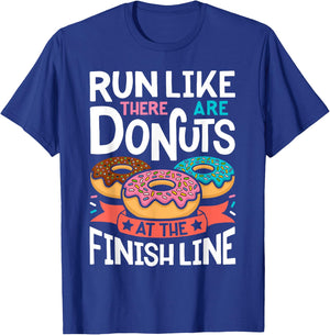 Donut Run Like There Are Donuts At The Finish Line Doughnut T-Shirt - T-Shirt | Royal