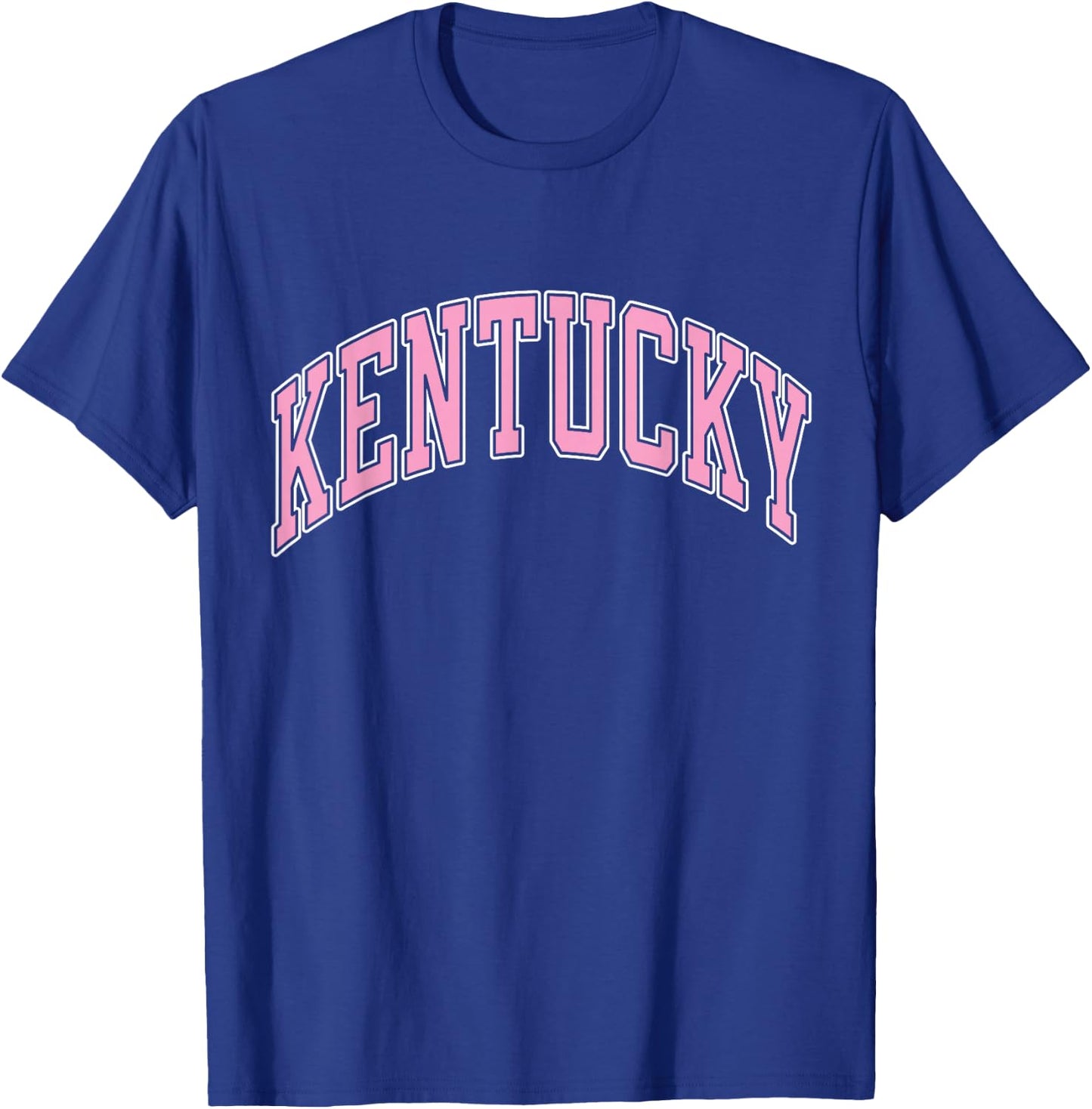Kentucky Varsity Style Pink Text T-Shirt - T-Shirt | Royal