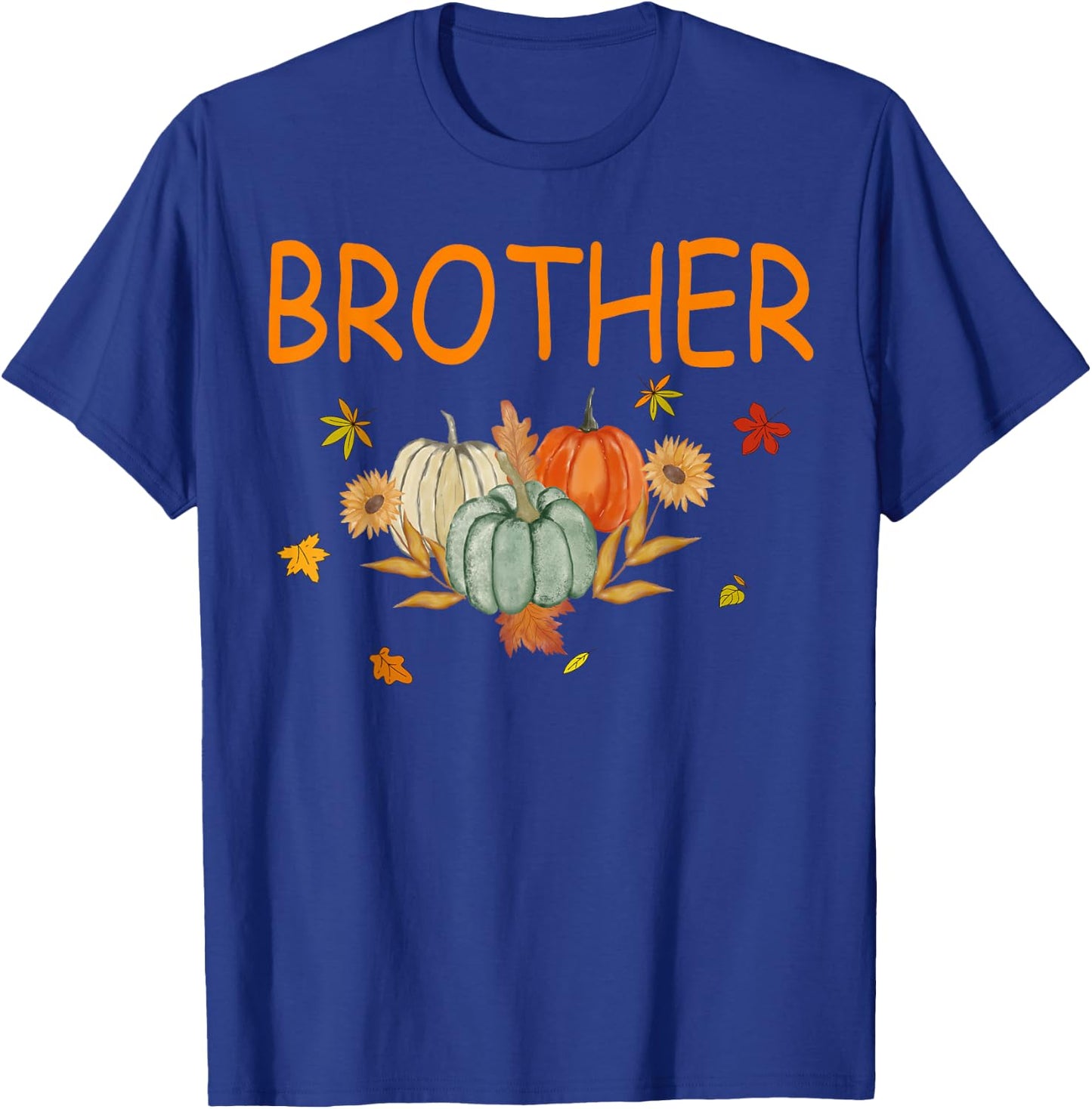 Brother Birthday Pumpkin 1st Birthday Matching Family Party T-Shirt - T-Shirt | Royal