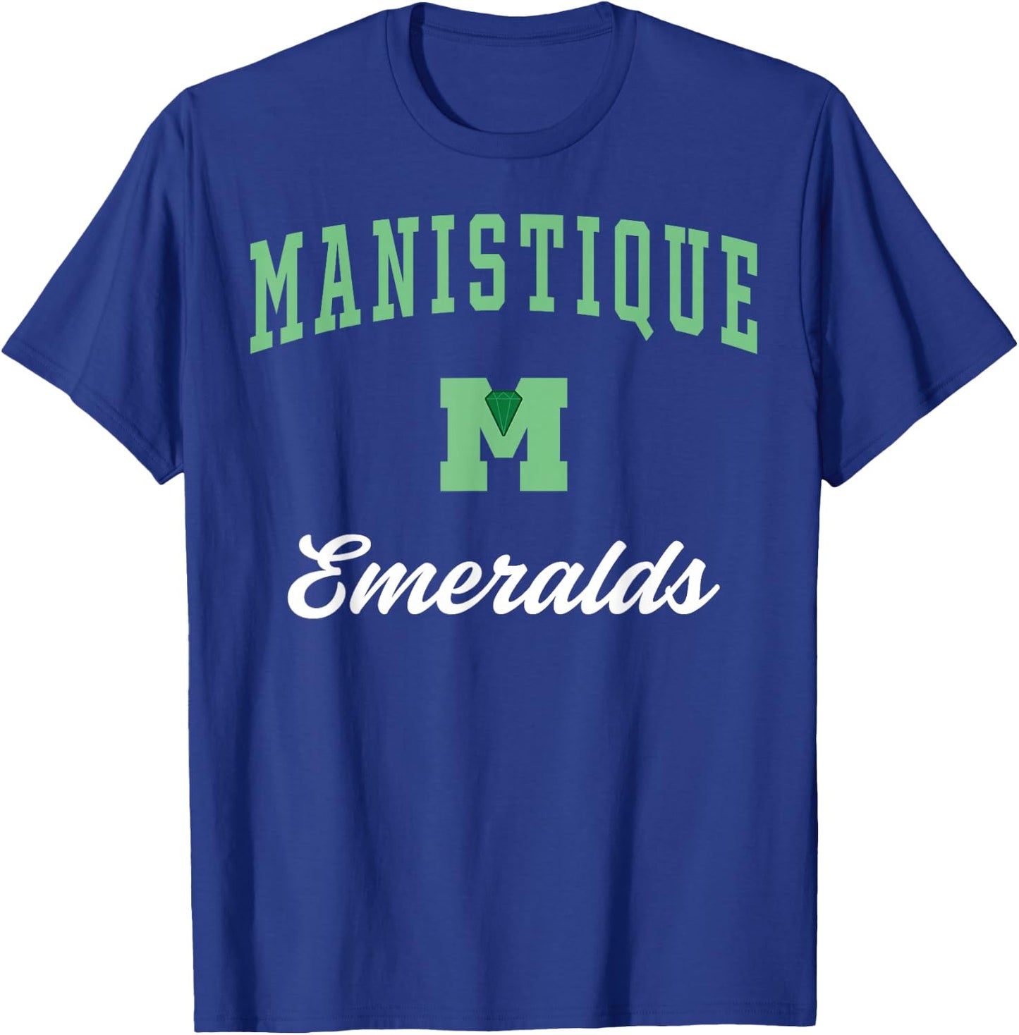 Manistique High School Emeralds T-Shirt - T-Shirt | Royal