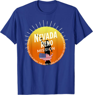 Nevada Reno Mormon LDS Mission Missionary Gift T-Shirt - T-Shirt | Royal