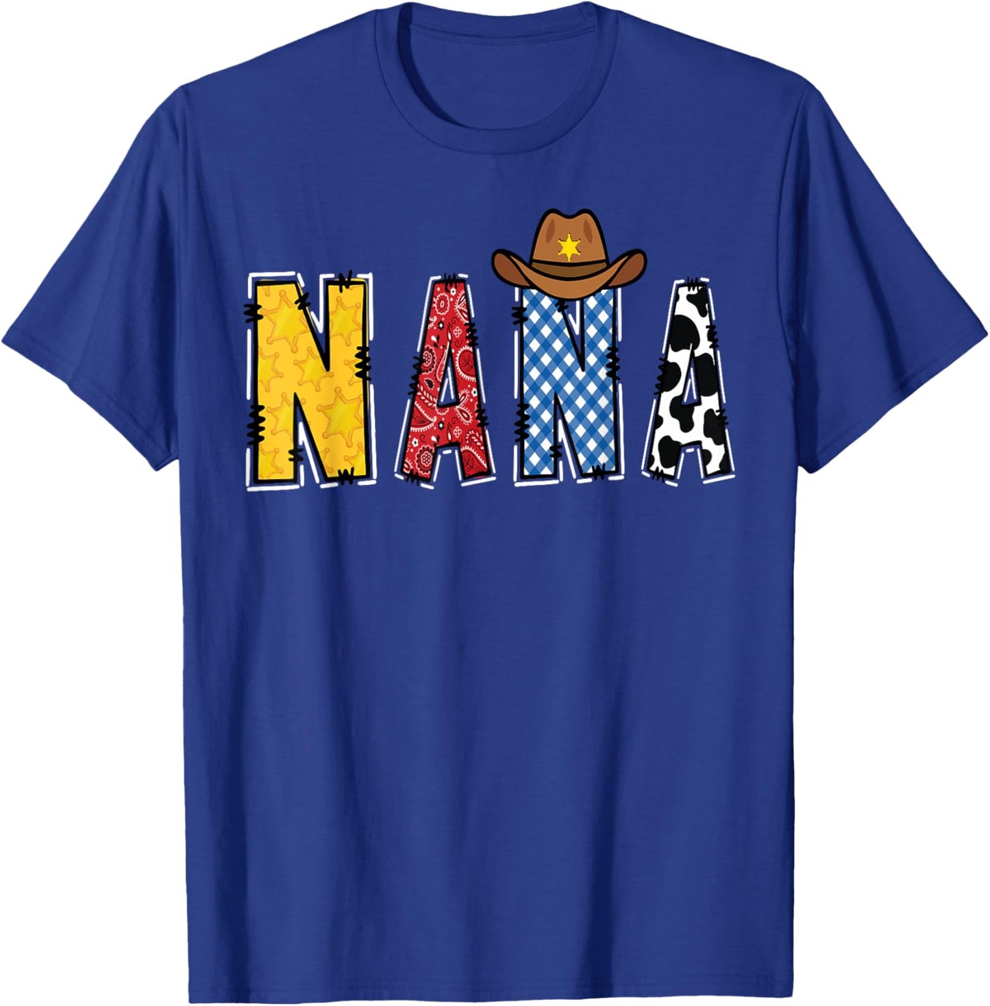 Cowboy Nana Western Rodeo Theme Kids Birthday Party T-Shirt - T-Shirt | Royal