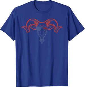 American Goat Patriotic American Flag Goat Kids Men T-Shirt - T-Shirt | Royal