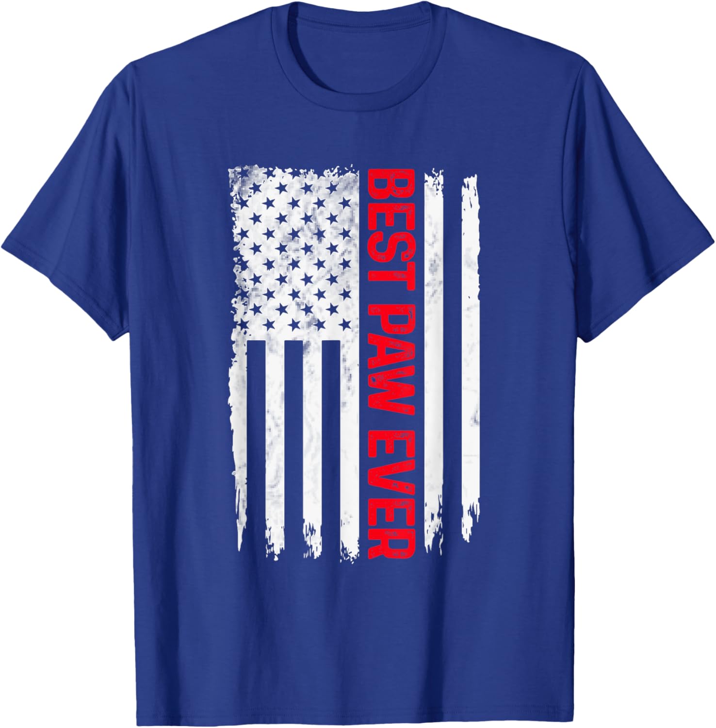 Best Paw Ever American flag Funny Papa Grandpa T-Shirt - T-Shirt | Royal