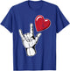 I Love You Hand Sign Valentines Day Shirt | Language T-Shirt - T-Shirt | Royal