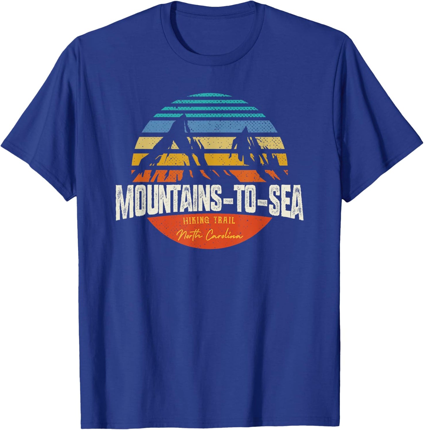 Vintage Mountains-To-Sea Hiking Trail North Carolina T-Shirt - T-Shirt | Royal
