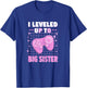 Cute I leveled up to Big Sister gamer Est 2025 T-Shirt - T-Shirt | Royal