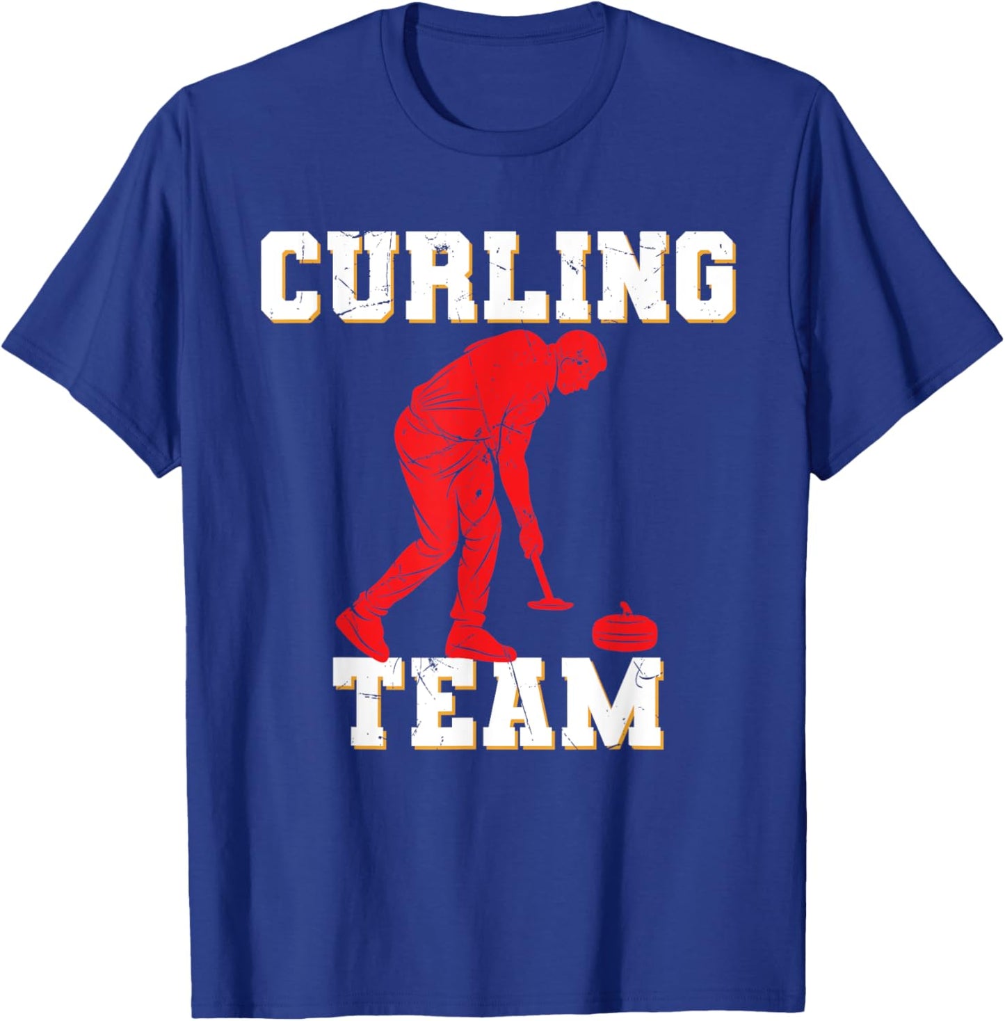 Curling Player Winter Sports T-Shirt - T-Shirt | Royal
