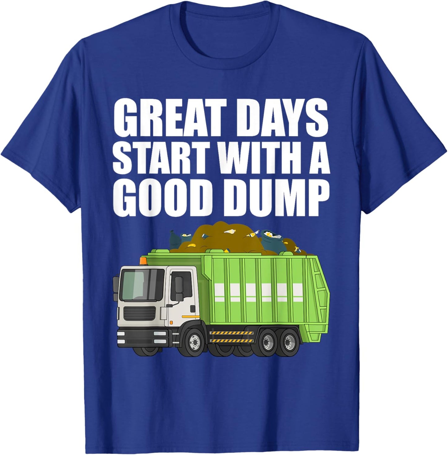 Garbage Truck Art For Toddler Boys Garbage Man Garbage Truck T-Shirt - T-Shirt | Royal