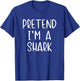 Pretend I'm A Shark Costume Halloween Funny Simple Adult Kid T-Shirt - T-Shirt | Royal