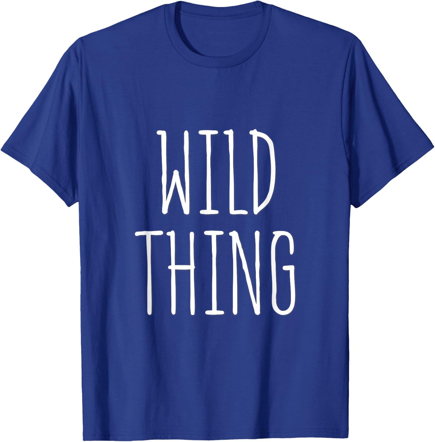 Wild Thing Retro Minimalist Typography Design T-Shirt - T-Shirt | Royal