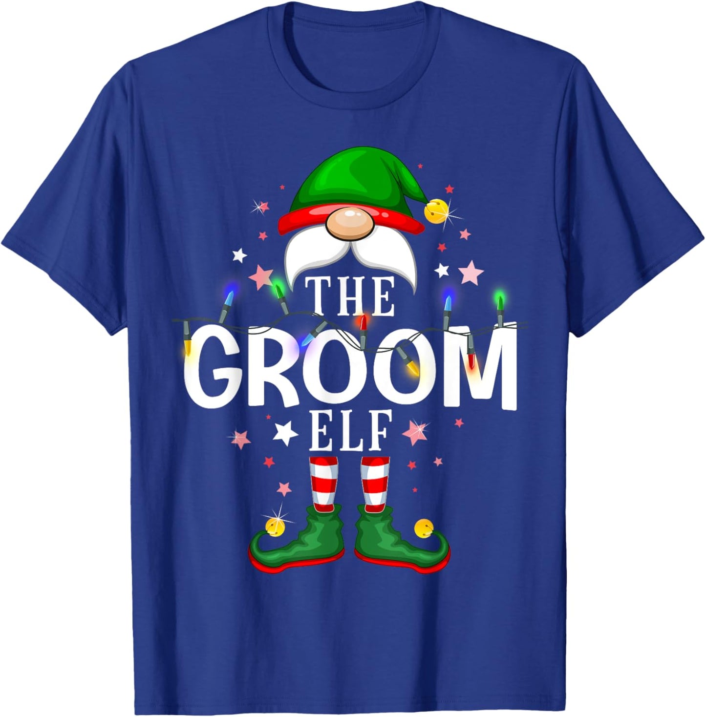 The Groom Elf Christmas Family Pajama Party T-Shirt - T-Shirt | Royal