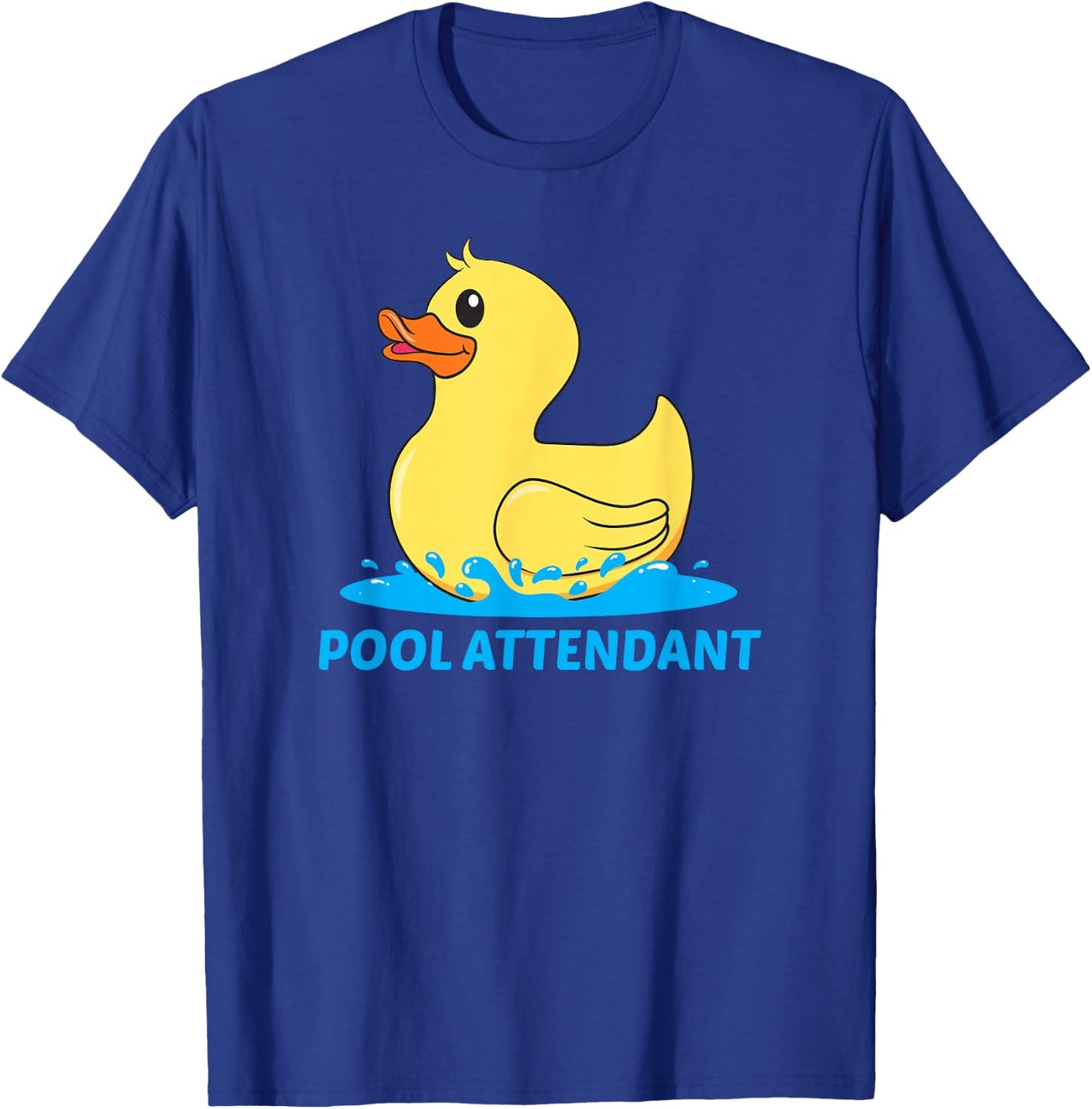 Pool Attendant - Lifeguard swimming rubber duck cute idea T-Shirt - T-Shirt | Royal
