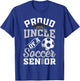 Proud uncle of a soccer Senior class of 2025 graduation T-Shirt - T-Shirt | Royal