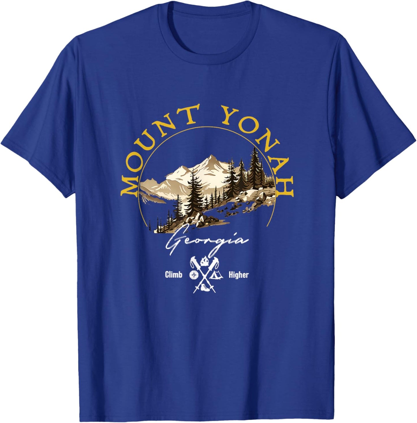 Mount Yonah Retro Vintage Apparel - Mount Yonah Souvenir T-Shirt - T-Shirt | Royal