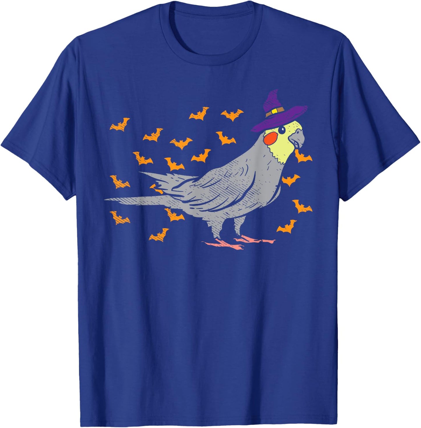 Cockatiel Bird Witch Hat Halloween Animal Lover Gift T-Shirt - T-Shirt | Royal