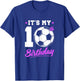 10 Years Old Girl 10th Birthday Gift Soccer Birthday Girl T-Shirt - T-Shirt | Royal