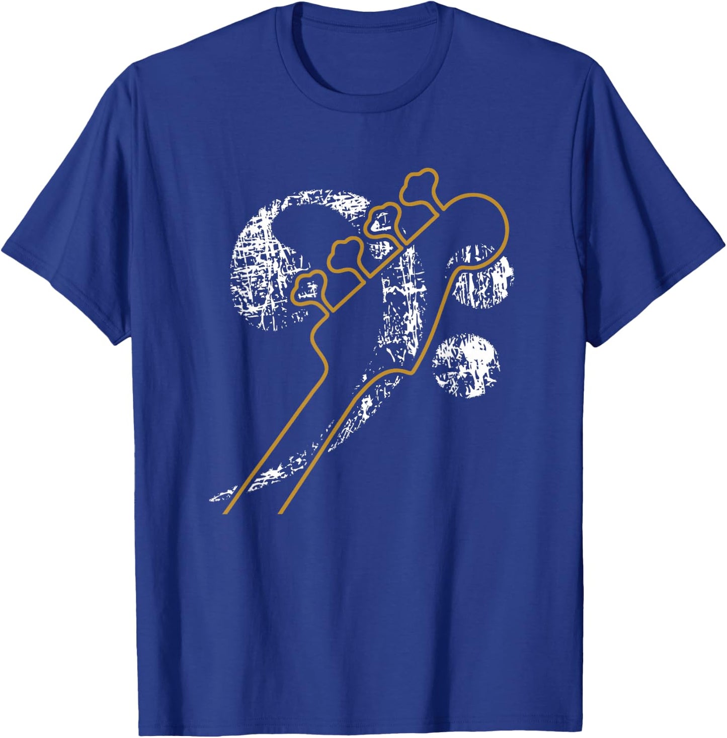 Bassguitarneck with Bass Clef for Bass Players Bands T-Shirt - T-Shirt | Royal