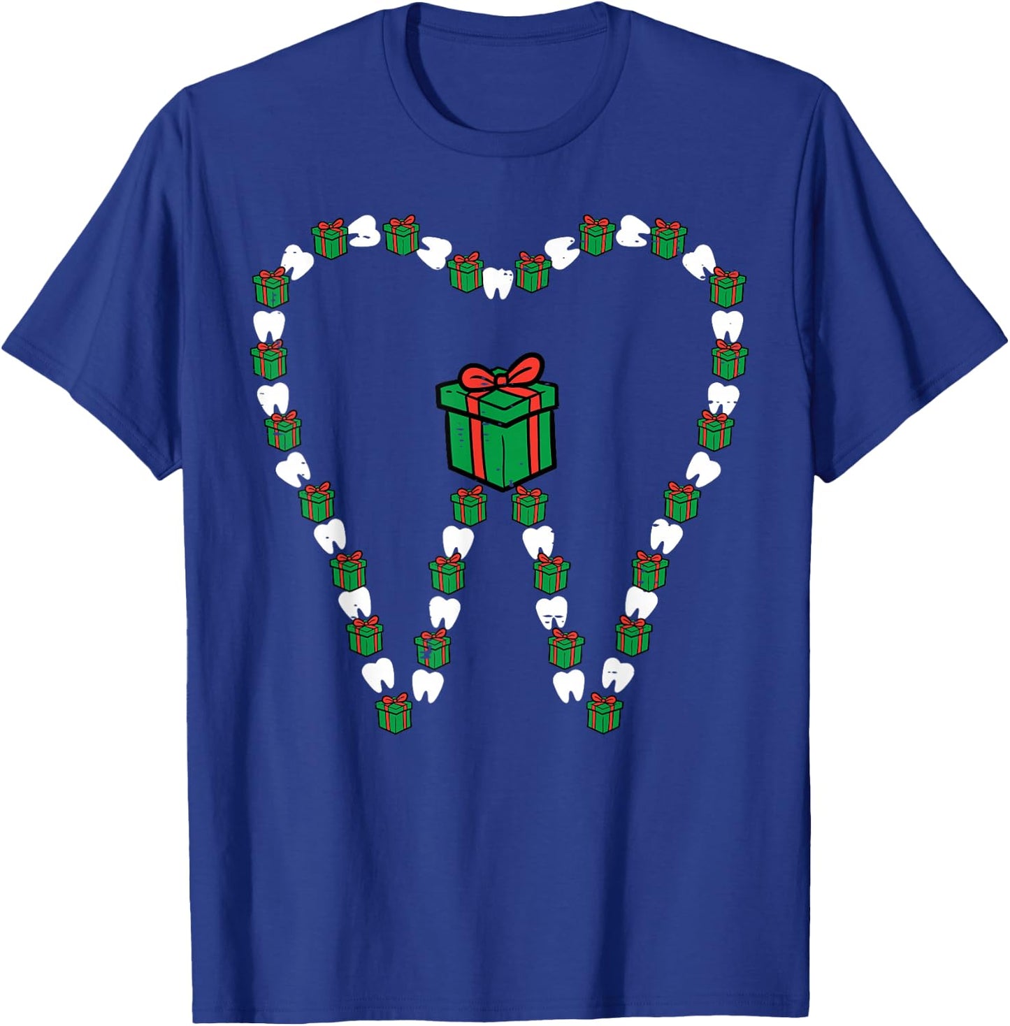 Christmas Tooth Cute Xmas Teeth Dental Hygiene Dentist Women T-Shirt - T-Shirt | Royal