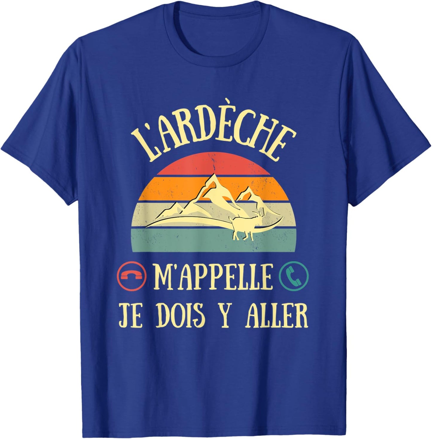 L'Ardèche nennt mich Vintage Humor ardechoise Frau Geschenk T-Shirt - T-Shirt | Royal