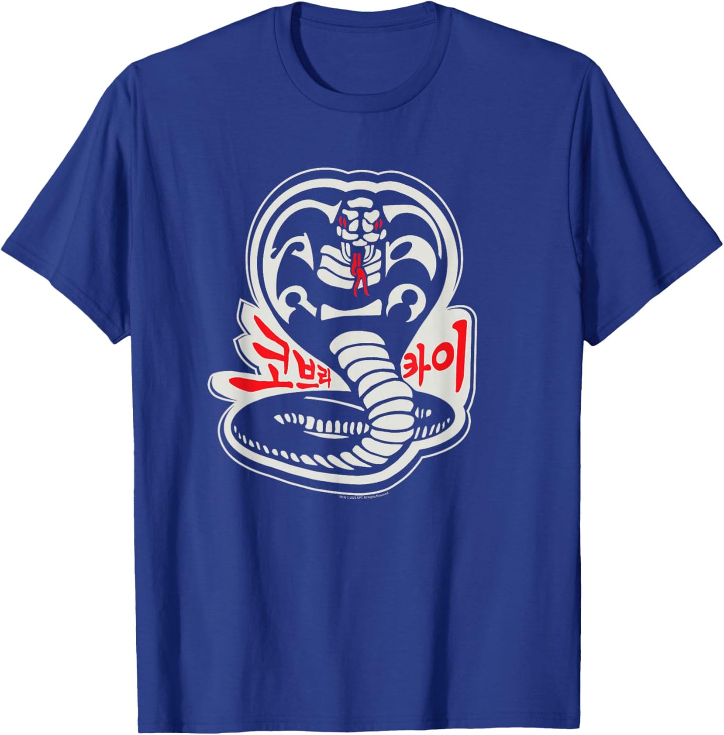 Cobra Kai Karate Dojo South Korea Snake Logo Sekai Taikai T-Shirt - T-Shirt | Royal